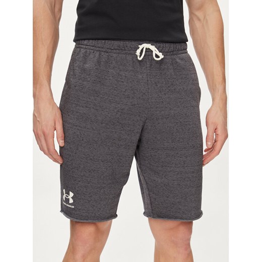 Under Armour Szorty sportowe Ua Rival Terry Short 1361631-025 Szary Regular Fit ze sklepu MODIVO w kategorii Spodenki męskie - zdjęcie 182697888
