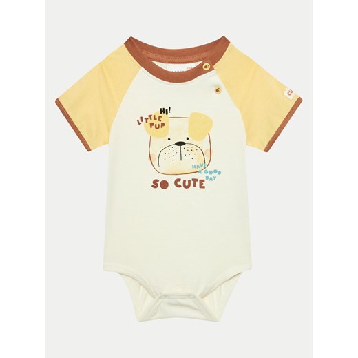 Coccodrillo Body dziecięce WC4112201HBN Beżowy ze sklepu MODIVO w kategorii Body niemowlęce - zdjęcie 182697895