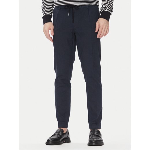 Bugatti Chinosy 1950 76210C Granatowy Slim Fit ze sklepu MODIVO w kategorii Spodnie męskie - zdjęcie 182697915