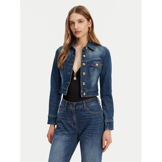 Elisabetta Franchi Kurtka jeansowa BJ-37I-51E2-V620 Niebieski Regular Fit ze sklepu MODIVO w kategorii Kurtki damskie - zdjęcie 182698066