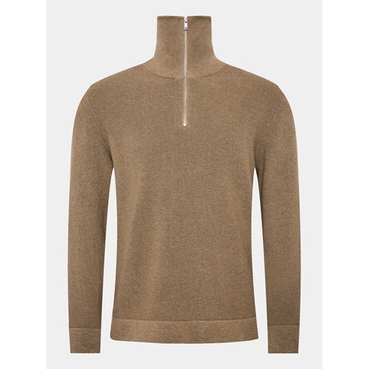 Lindbergh Sweter 30-800193 Brązowy Relaxed Fit ze sklepu MODIVO w kategorii Swetry męskie - zdjęcie 182698069