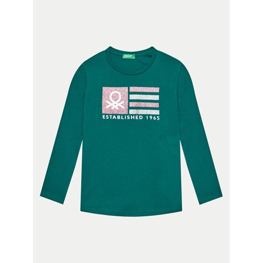 United Colors Of Benetton Bluzka 3I9WC10JR Zielony Regular Fit ze sklepu MODIVO w kategorii T-shirty chłopięce - zdjęcie 182698085