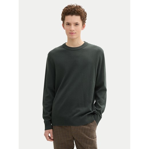 Tom Tailor Denim Sweter 1042509 Zielony Regular Fit ze sklepu MODIVO w kategorii Swetry męskie - zdjęcie 182698086