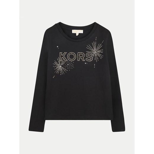 MICHAEL KORS KIDS Bluzka R30142 M Czarny Regular Fit ze sklepu MODIVO w kategorii Bluzki dziewczęce - zdjęcie 182698128