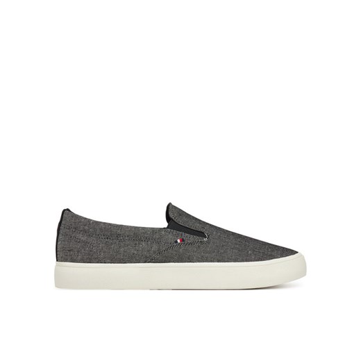 Tommy Hilfiger Tenisówki Th Hi Vulc Low Slip On Ch FM0FM05390 Szary ze sklepu MODIVO w kategorii Trampki męskie - zdjęcie 182698129