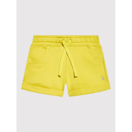 United Colors Of Benetton Szorty sportowe 3J68I0973 Żółty Regular Fit ze sklepu MODIVO w kategorii Spodenki dziewczęce - zdjęcie 182698145