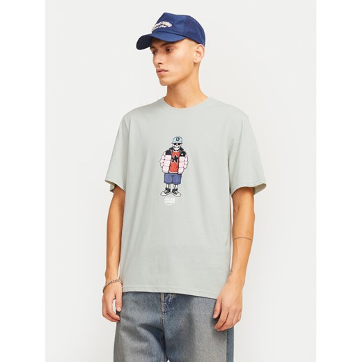 Jack&Jones T-Shirt Eight Skull 12264841 Szary Standard Fit ze sklepu MODIVO w kategorii T-shirty męskie - zdjęcie 182698147