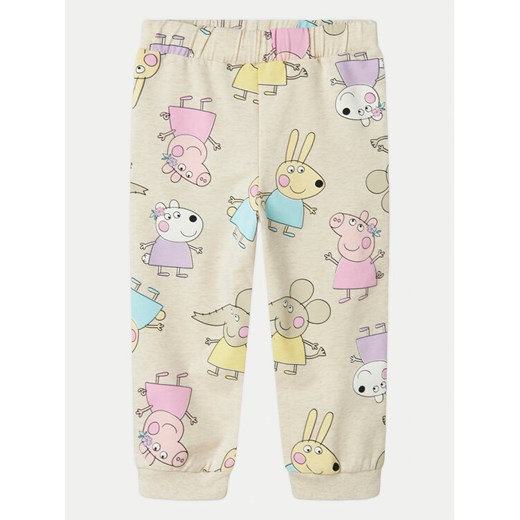 NAME IT Spodnie dresowe Fira Peppa 13240633 Beżowy Regular Fit ze sklepu MODIVO w kategorii Spodnie dziewczęce - zdjęcie 182698148