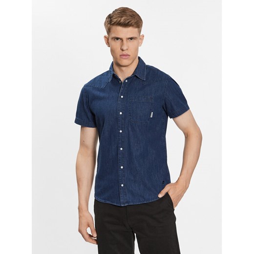 Blend Koszula jeansowa 20715457 Granatowy Regular Fit ze sklepu MODIVO w kategorii Koszule męskie - zdjęcie 182698158