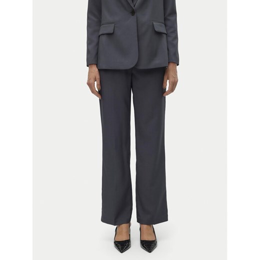 Vero Moda Spodnie materiałowe Rita 10301554 Szary Wide Leg ze sklepu MODIVO w kategorii Spodnie damskie - zdjęcie 182698175
