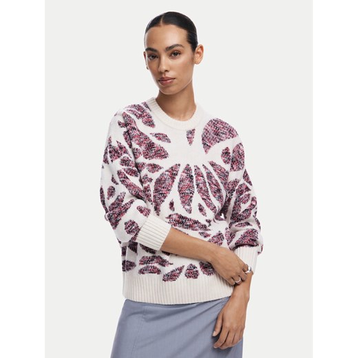 Desigual Sweter Kamloops 24WWJF57 Écru Loose Fit ze sklepu MODIVO w kategorii Swetry damskie - zdjęcie 182698208