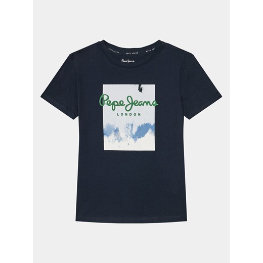 Pepe Jeans T-Shirt Rafer PB503844 Granatowy Regular Fit ze sklepu MODIVO w kategorii T-shirty chłopięce - zdjęcie 182698329