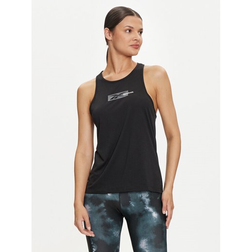 Reebok Top Id Train Sup Graphic Tank 100035755 Czarny Regular Fit ze sklepu MODIVO w kategorii Bluzki damskie - zdjęcie 182698436