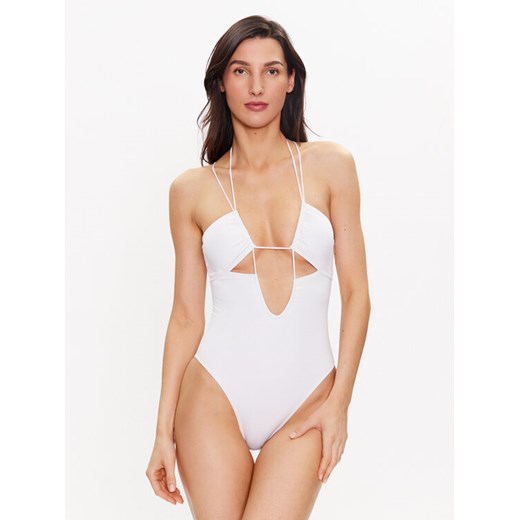 Calvin Klein Swimwear Strój kąpielowy KW0KW02028 Biały ze sklepu MODIVO w kategorii Stroje kąpielowe - zdjęcie 182698457