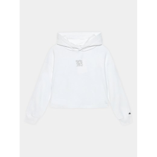 Calvin Klein Jeans Bluza Metallic IG0IG02304 Biały Regular Fit ze sklepu MODIVO w kategorii Bluzy chłopięce - zdjęcie 182698535