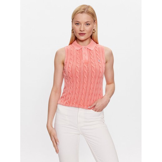 Polo Ralph Lauren Polo 211905650002 Koralowy Regular Fit ze sklepu MODIVO w kategorii Bluzki damskie - zdjęcie 182698579