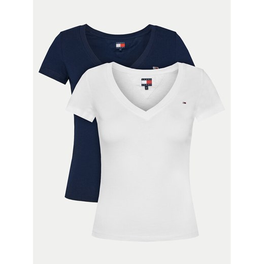 Tommy Jeans Komplet 2 t-shirtów DW0DW21367 Kolorowy Slim Fit Tommy Jeans L MODIVO