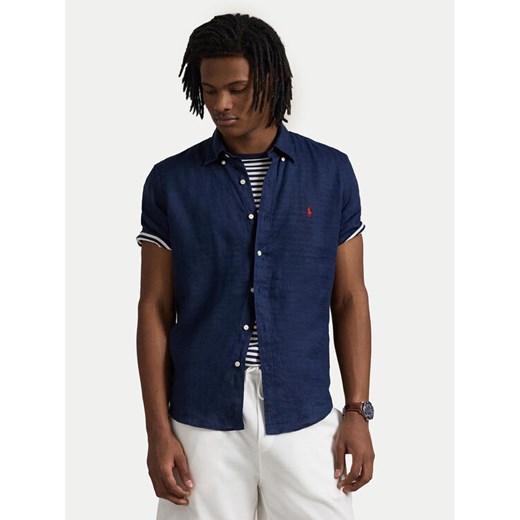 Polo Ralph Lauren Koszula 710968912001 Granatowy Custom Fit ze sklepu MODIVO w kategorii Koszule męskie - zdjęcie 182698646
