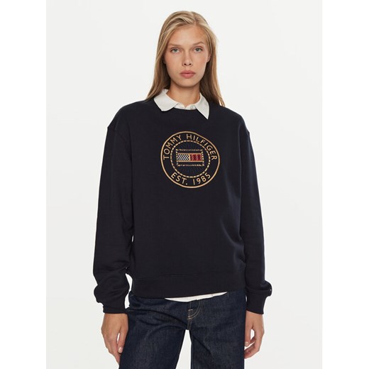 Tommy Hilfiger Bluza Nautical WW0WW42891 Granatowy Regular Fit ze sklepu MODIVO w kategorii Bluzy damskie - zdjęcie 182698649