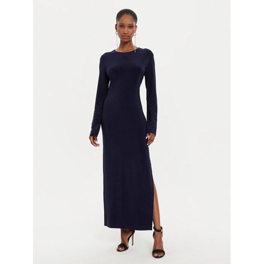 NORMA KAMALI Sukienka wieczorowa KK2243PLE33951 Granatowy Slim Fit ze sklepu MODIVO w kategorii Sukienki - zdjęcie 182698679