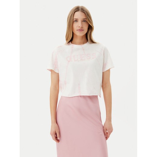 Guess T-Shirt V5GI19 I3Z14 Różowy Regular Fit ze sklepu MODIVO w kategorii Bluzki damskie - zdjęcie 182698697