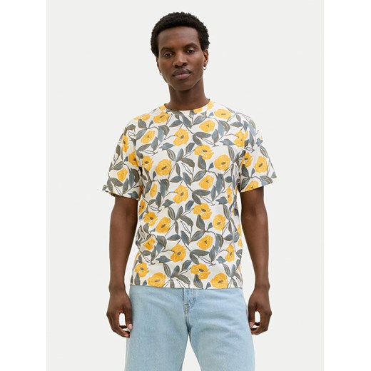 Jack&Jones T-Shirt Almeria 12276912 Beżowy Regular Fit ze sklepu MODIVO w kategorii T-shirty męskie - zdjęcie 182698829