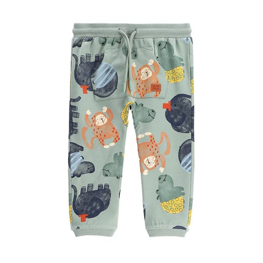 Coccodrillo Spodnie dresowe WC5120102SBN Zielony Regular Fit ze sklepu MODIVO w kategorii Spodnie chłopięce - zdjęcie 182698909
