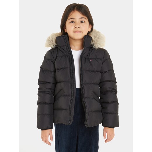 Tommy Hilfiger Kurtka puchowa Essential KG0KG07399 S Czarny Regular Fit ze sklepu MODIVO w kategorii Kurtki dziewczęce - zdjęcie 182698946
