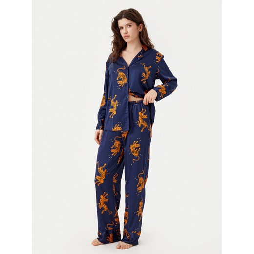 Hunkemöller Piżama Maritime Blue 300784 Granatowy Regular Fit ze sklepu MODIVO w kategorii Piżamy damskie - zdjęcie 182698958