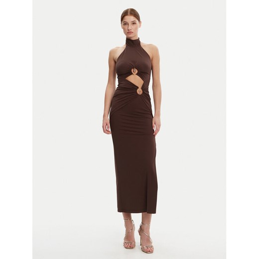 BARDOT Sukienka wieczorowa 59824DB Brązowy Slim Fit ze sklepu MODIVO w kategorii Sukienki - zdjęcie 182699025