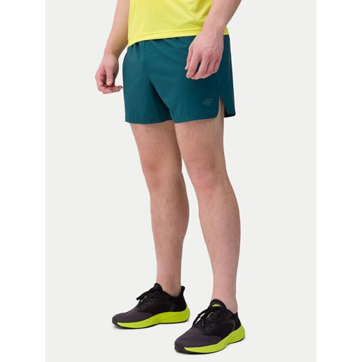 4F Szorty sportowe 4FWSS24TFSHM490 Zielony Regular Fit ze sklepu MODIVO w kategorii Spodenki męskie - zdjęcie 182699029