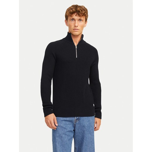 Jack&Jones Sweter Pannel 12258473 Czarny Regular Fit ze sklepu MODIVO w kategorii Swetry męskie - zdjęcie 182699046