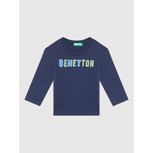 United Colors Of Benetton Bluzka 3ATNC15F2 Granatowy Regular Fit ze sklepu MODIVO w kategorii T-shirty chłopięce - zdjęcie 182699087