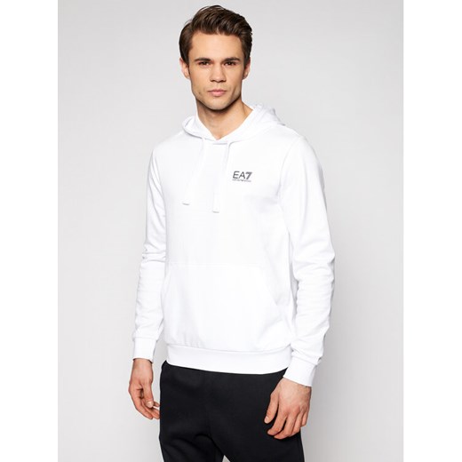 EA7 Emporio Armani Bluza 8NPM04 PJ05Z 1100 Biały Regular Fit ze sklepu MODIVO w kategorii Bluzy męskie - zdjęcie 182699146