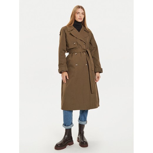 Pepe Jeans Trencz Bianca PL402446 Zielony Regular Fit ze sklepu MODIVO w kategorii Płaszcze damskie - zdjęcie 182699186