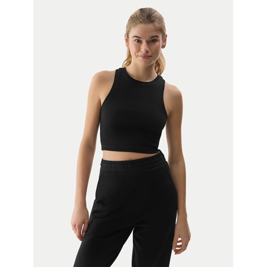 4F Top 4FWSS24TSLEF066 Czarny Slim Fit ze sklepu MODIVO w kategorii Bluzki damskie - zdjęcie 182699266