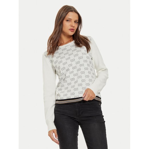 Liu Jo Sport Sweter TF4228 MS63L Biały Regular Fit ze sklepu MODIVO w kategorii Swetry damskie - zdjęcie 182699279