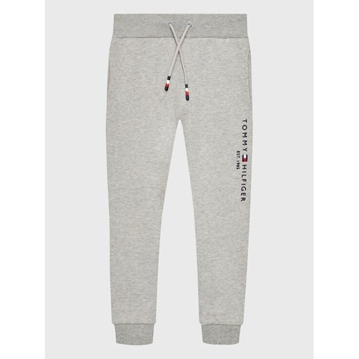 Tommy Hilfiger Spodnie dresowe Essential KS0KS00214 M Szary Regular Fit ze sklepu MODIVO w kategorii Spodnie chłopięce - zdjęcie 182699287