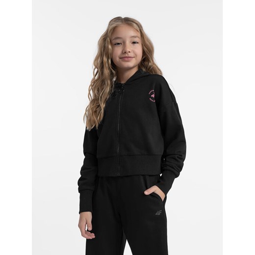 4F Bluza 4FJAW23TSWSF640 Czarny Regular Fit ze sklepu MODIVO w kategorii Bluzy dziewczęce - zdjęcie 182699397