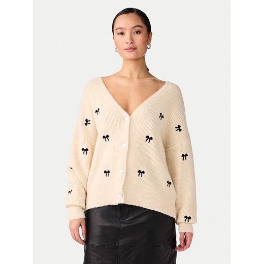 YAS Kardigan Bow 26034899 Beżowy Regular Fit Yas L MODIVO