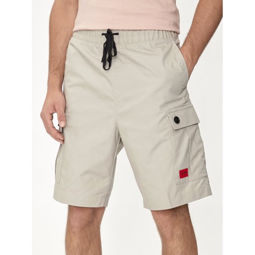 Hugo Szorty materiałowe Garlio242 50510594 Szary Regular Fit ze sklepu MODIVO w kategorii Spodenki męskie - zdjęcie 182699666