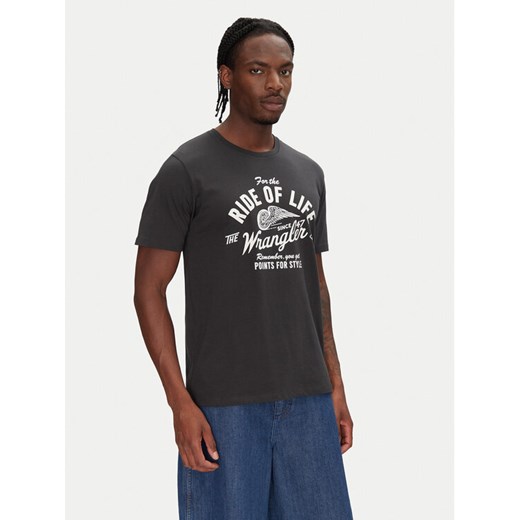 Wrangler T-Shirt Americana 112362790 Czarny Regular Fit ze sklepu MODIVO w kategorii T-shirty męskie - zdjęcie 182699687