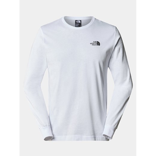 The North Face Longsleeve Easy NF0A87N8 Biały Regular Fit ze sklepu MODIVO w kategorii T-shirty męskie - zdjęcie 182699787