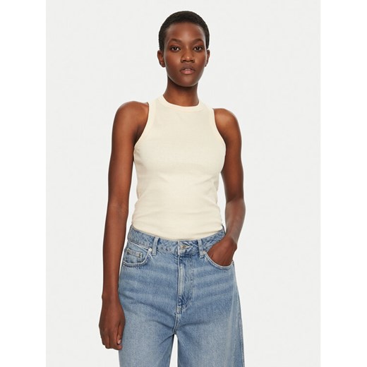 IVY OAK Top Klara IO1100X2350 Beżowy Slim Fit ze sklepu MODIVO w kategorii Bluzki damskie - zdjęcie 182699789
