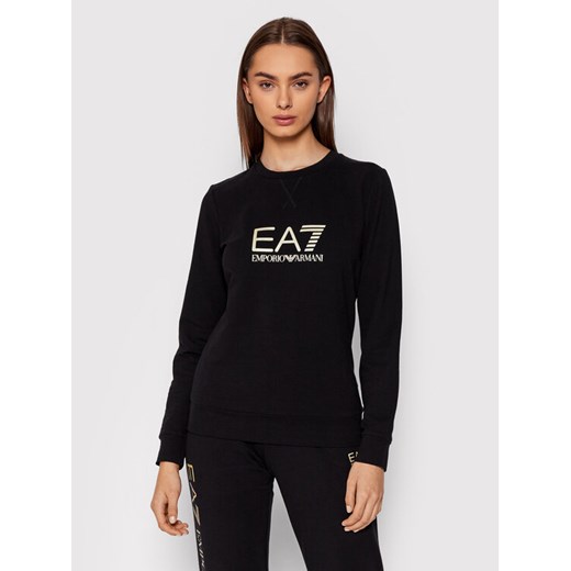EA7 Emporio Armani Bluza 8NTM35 TJCQZ 0200 Czarny Regular Fit ze sklepu MODIVO w kategorii Bluzy damskie - zdjęcie 182699819