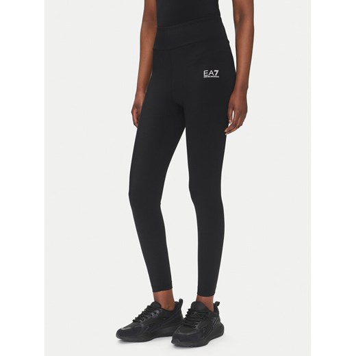 EA7 Emporio Armani Legginsy 7W000232 AF12625 UC001 Czarny Slim Fit ze sklepu MODIVO w kategorii Spodnie damskie - zdjęcie 182699828