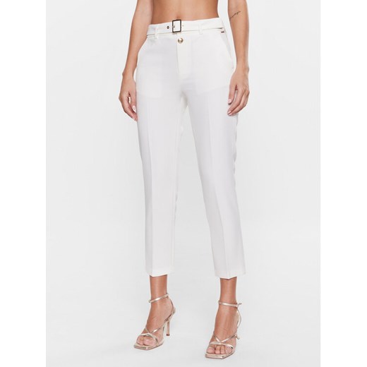 Liu Jo Spodnie materiałowe WA3188 T7896 Écru Slim Fit ze sklepu MODIVO w kategorii Spodnie damskie - zdjęcie 182699896