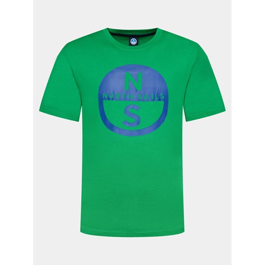 North Sails T-Shirt Basic 692972 Zielony Regular Fit ze sklepu MODIVO w kategorii T-shirty męskie - zdjęcie 182699898