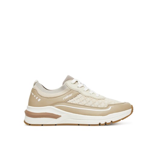 Rieker Sneakersy M6609-60 Beżowy ze sklepu MODIVO w kategorii Buty sportowe damskie - zdjęcie 182699986