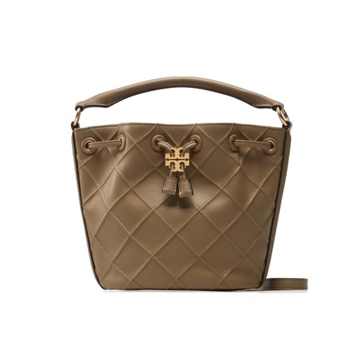 Tory Burch Torebka Fleming Soft Bucket Bag 142565 Brązowy ze sklepu MODIVO w kategorii Torebki worki - zdjęcie 182700099
